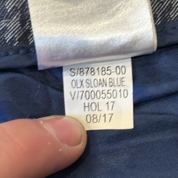 Banana Republic Sloan Houndstooth Blue Ankle Pant Size 8 - Picture 9 of 9